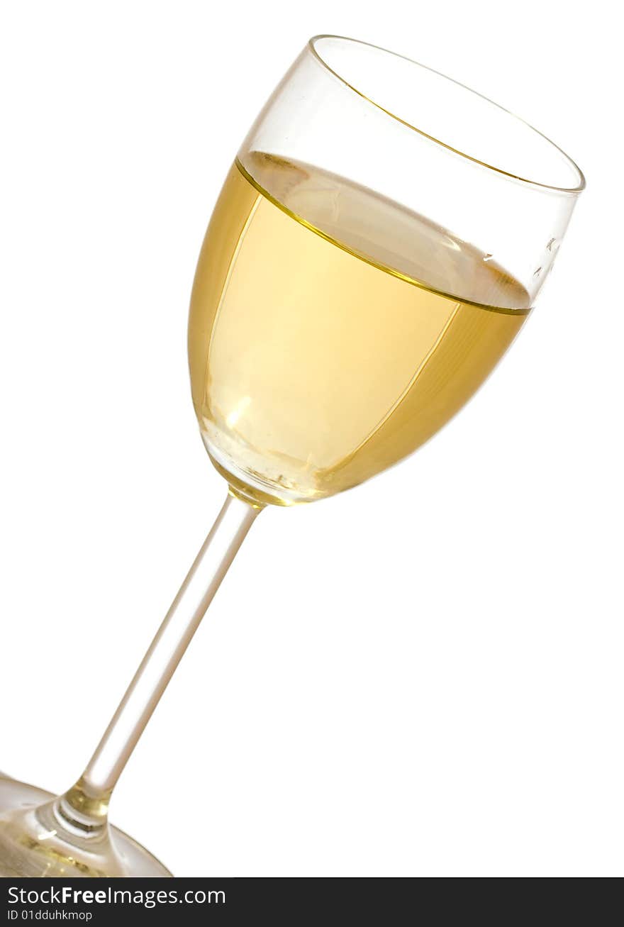 White glass wine