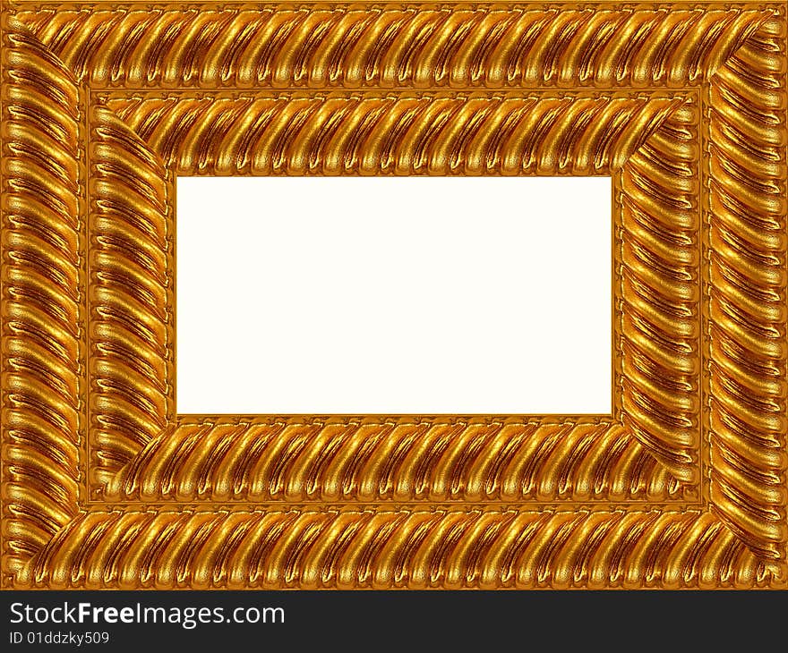 A picture frame on a white