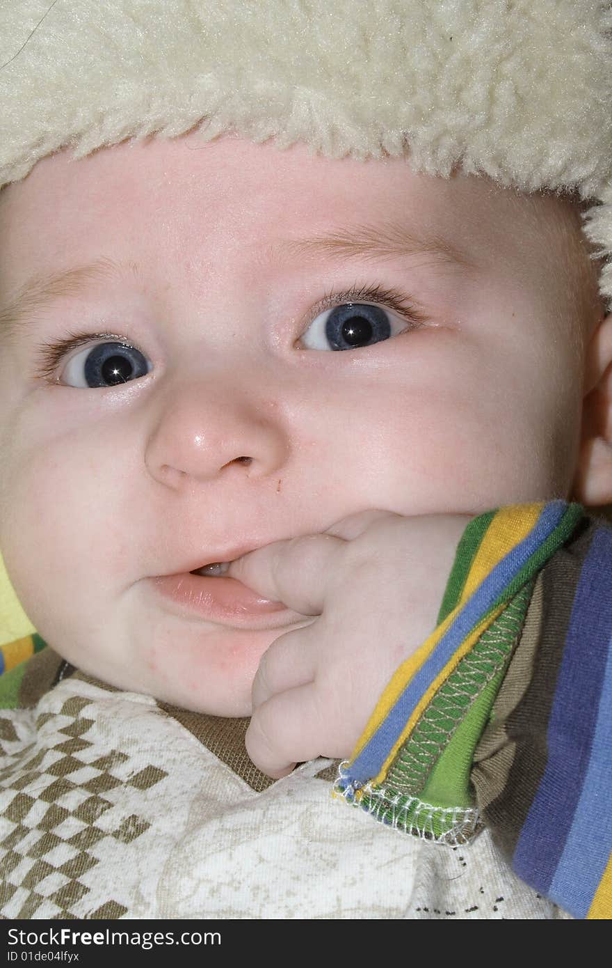 Baby portrait close up