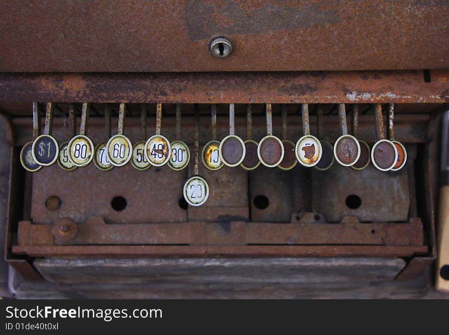 A antique vintage cash register. A antique vintage cash register.