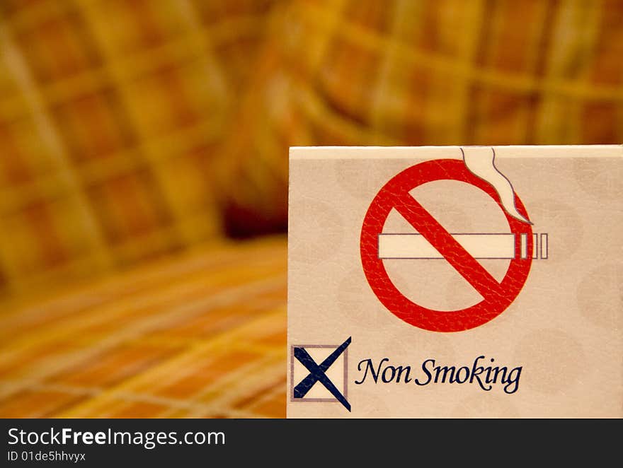 Sign indicating smoking ban snuff. Sign indicating smoking ban snuff.