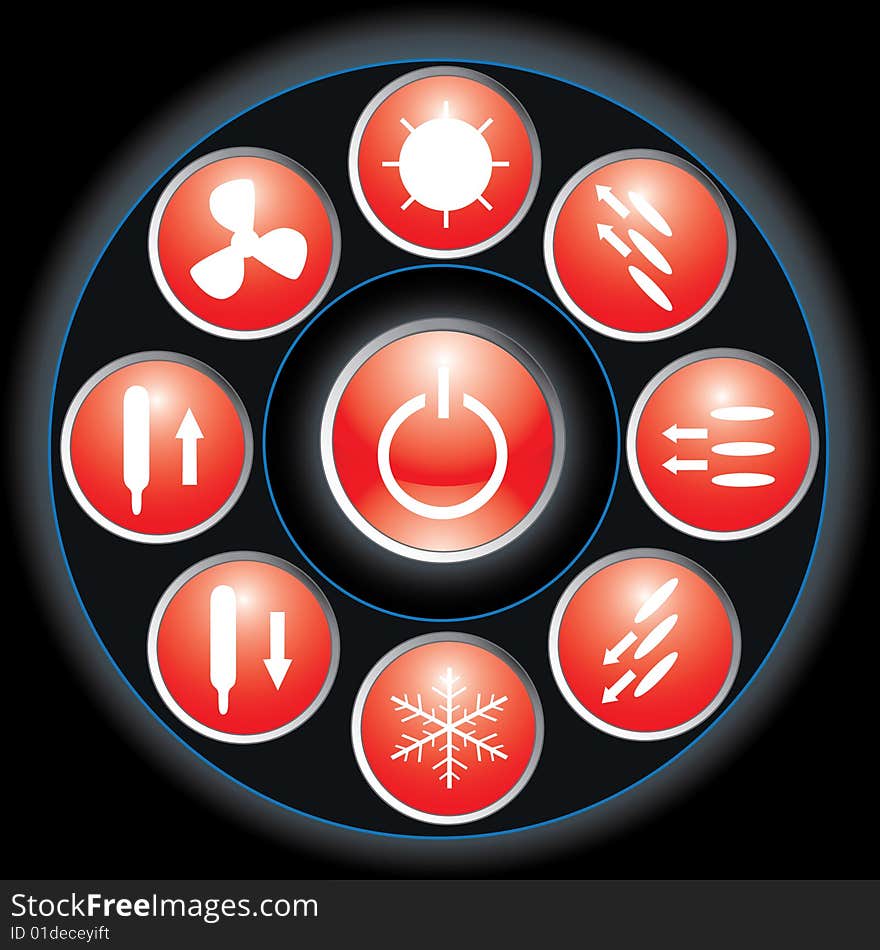 Management of the conditioner (red button)