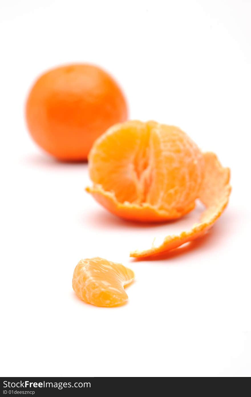 Half-peeled tangerine