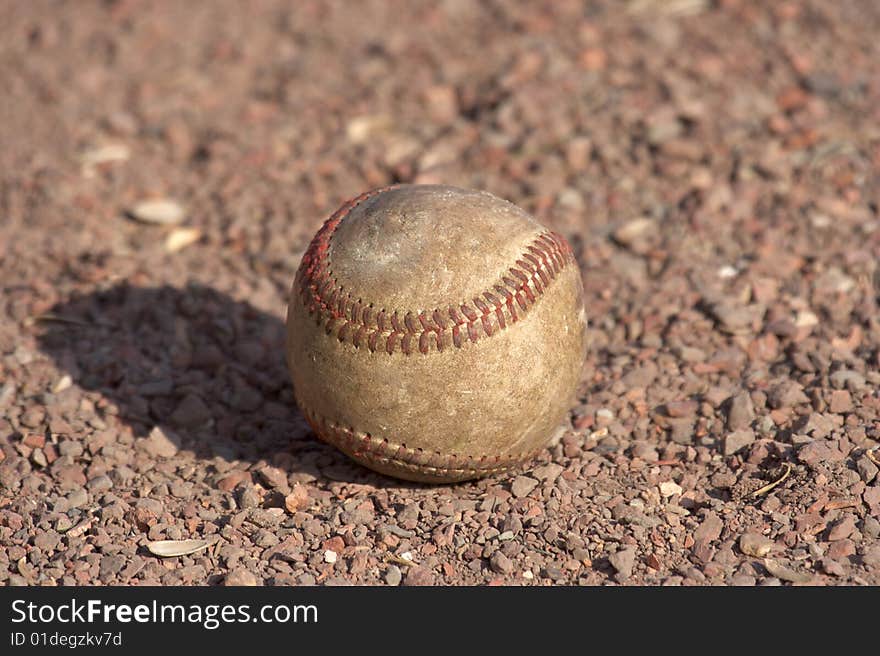 View of the Baseball on the field