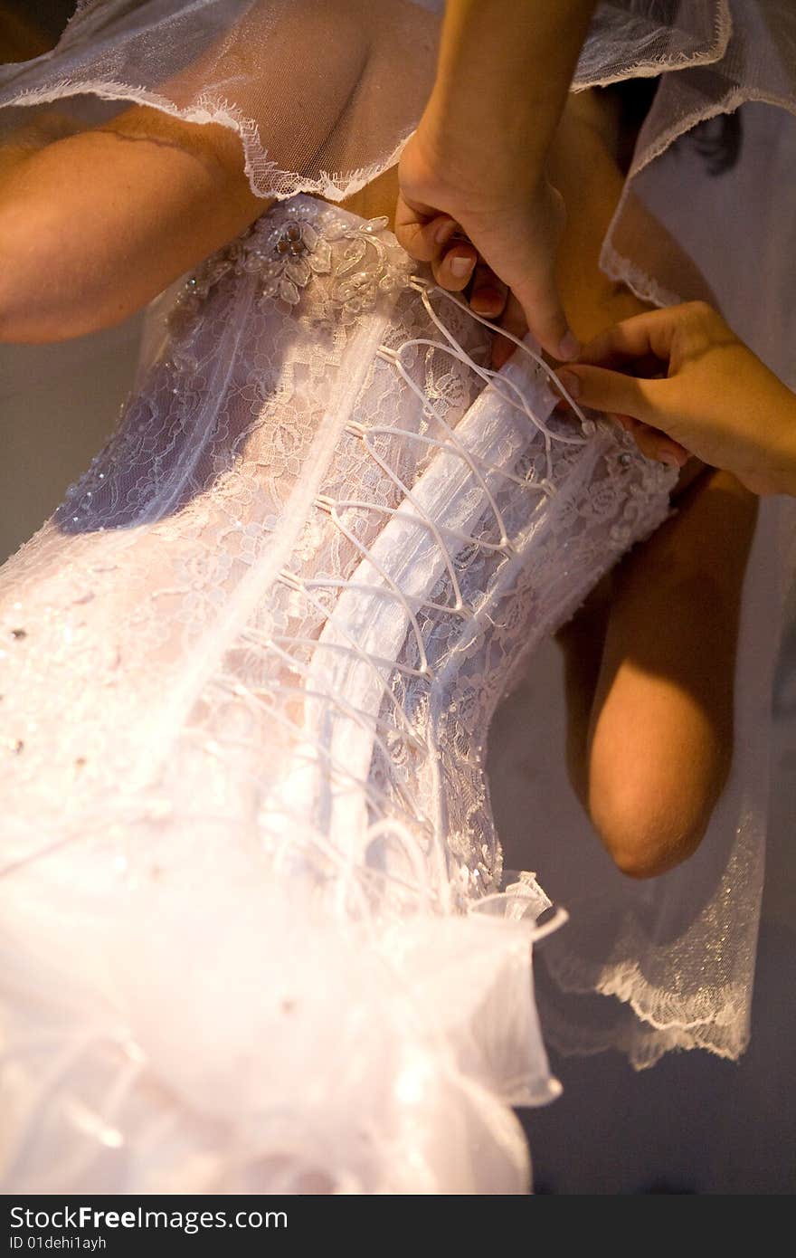 Back of the wedding dress