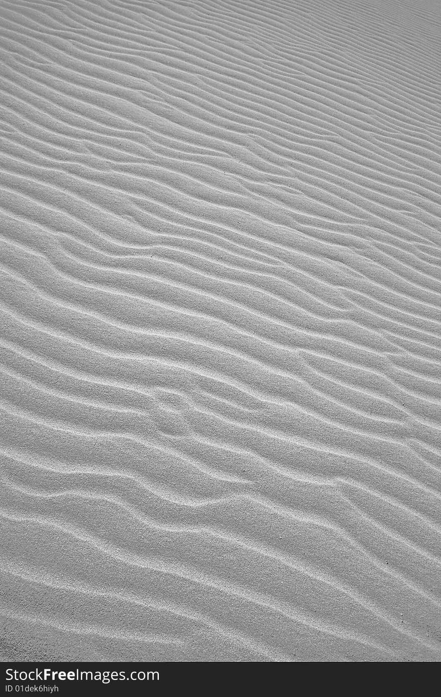 Desert dunes in black and white