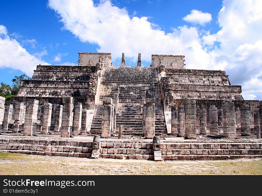 Ancient ruins of chichen itza in Mexico