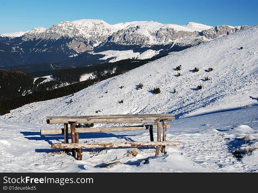 Resting place in mountains