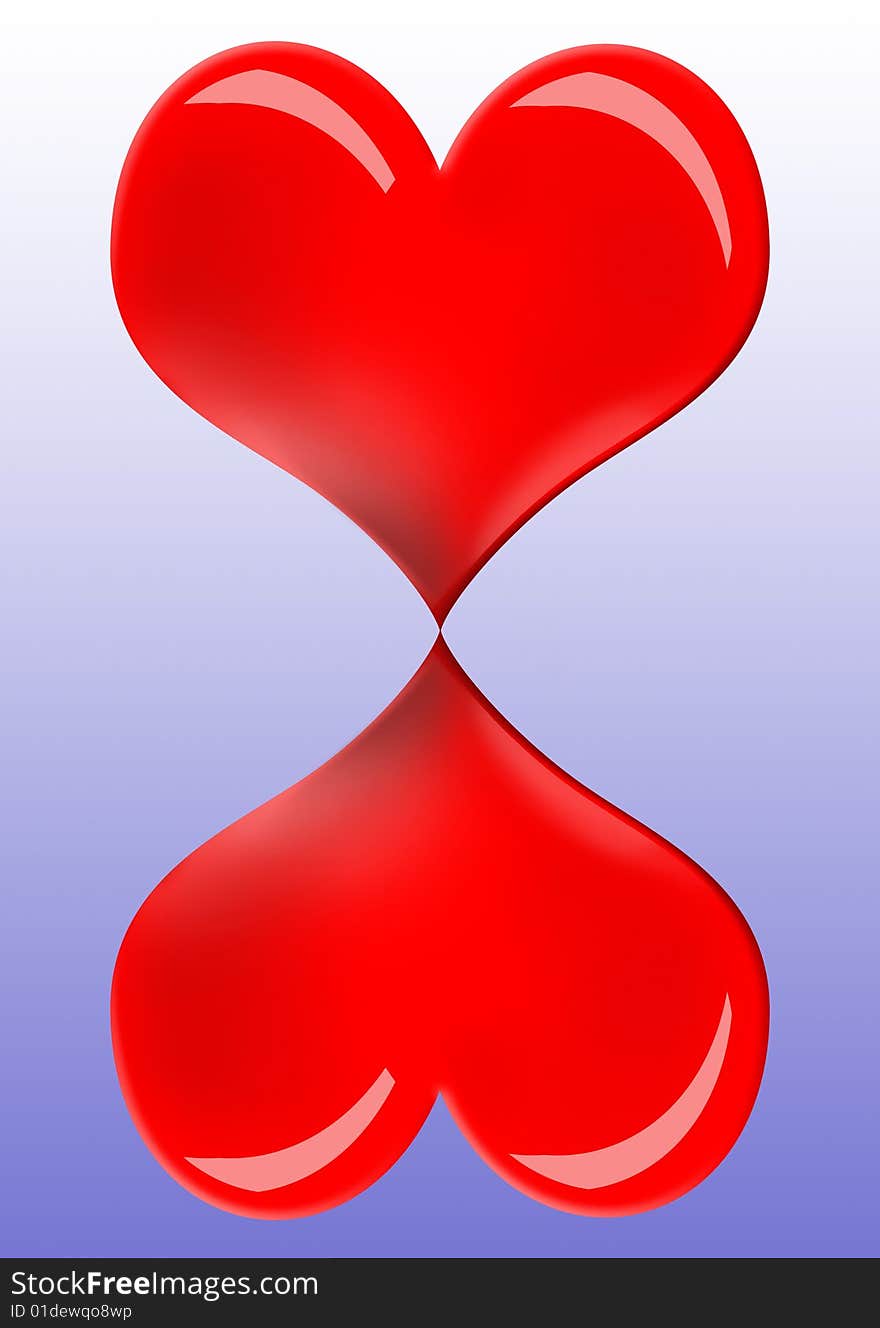 Heart hourglass