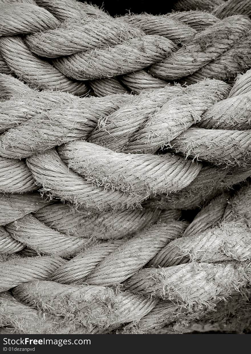 Full frame ropes n B&W. Full frame ropes n B&W