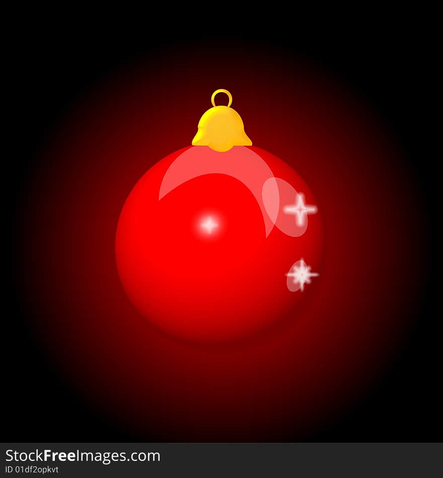 Christmas glass - a computer generated image