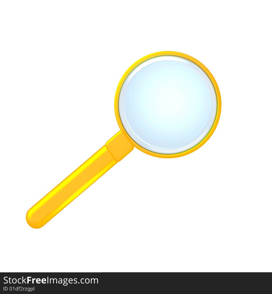 Magnifying glass - computer generated image