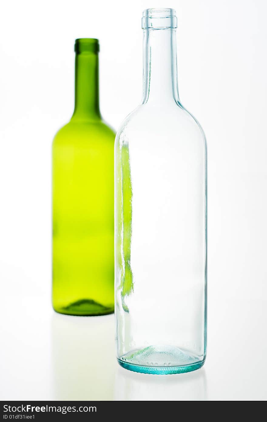 Bottle of wine on white background. Bottle of wine on white background