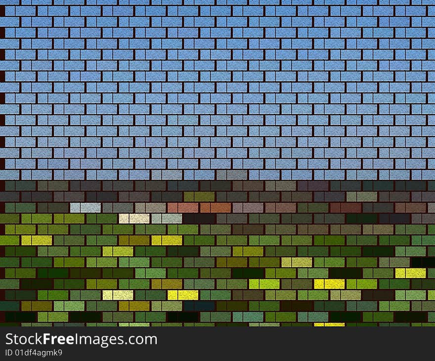 Brick background - a computer generated image