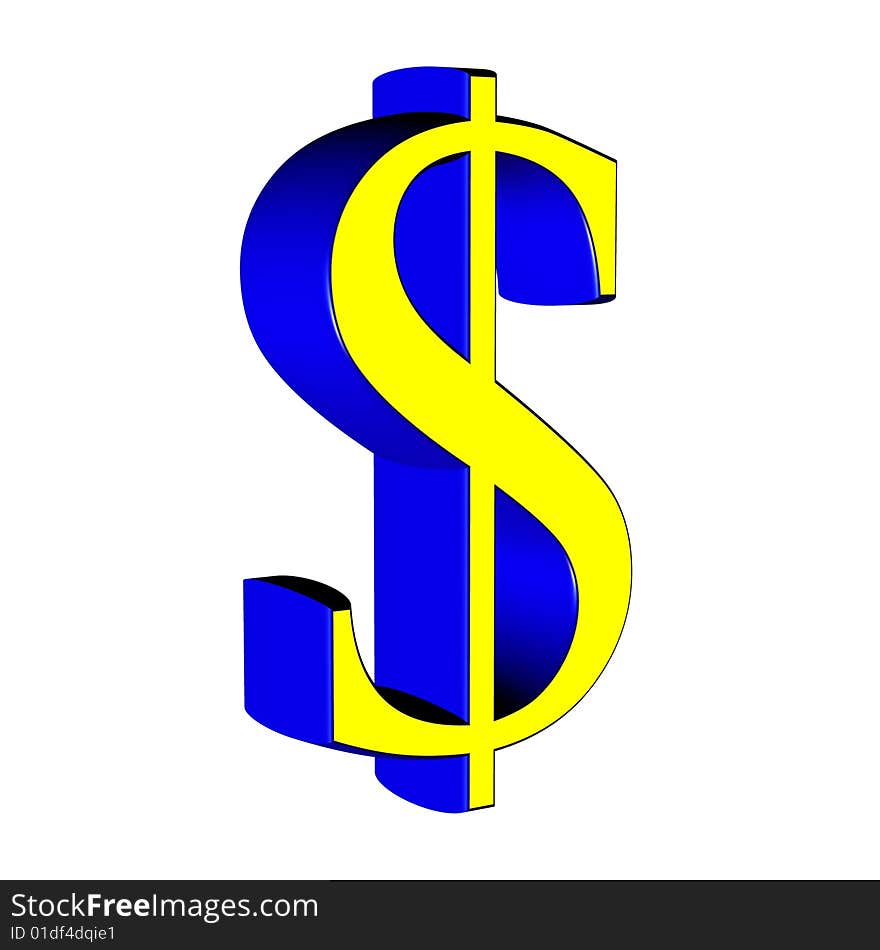 3d dollar - a computer generated image