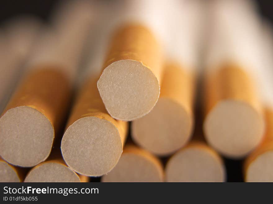 A packet of cigarettes in close-up. A packet of cigarettes in close-up