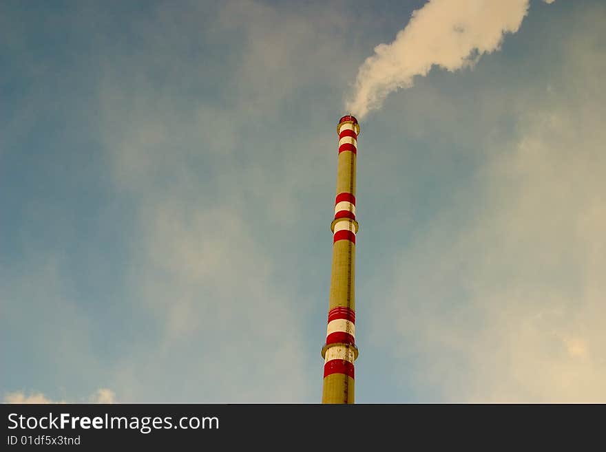 Chimney and smoke