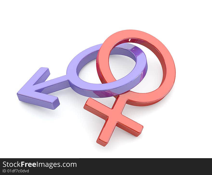 Male And Female Signs (with Clipping Path)