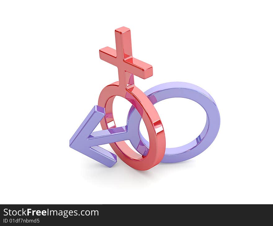 Male And Female Signs (with Clipping Path)