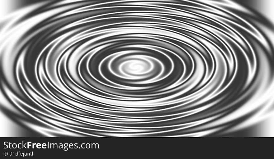 Silver metal liquid swirl or ripple effect set on a gradient background