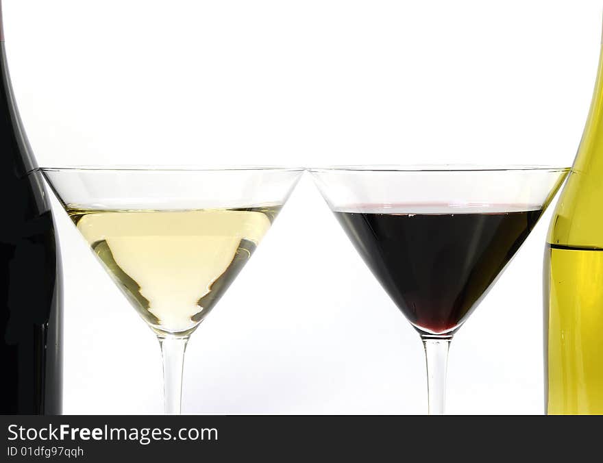 Symmetric representation of wines of opposite color. Symmetric representation of wines of opposite color