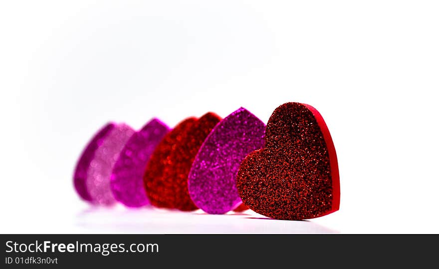 Isolated heart shaped candy on white background. Isolated heart shaped candy on white background