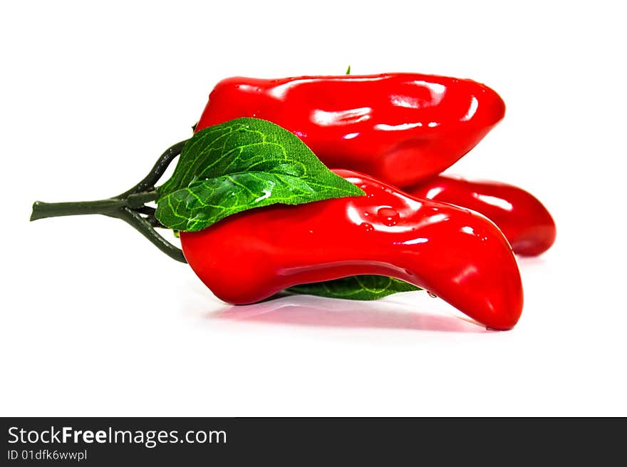 Isolated Red Pepper on white background