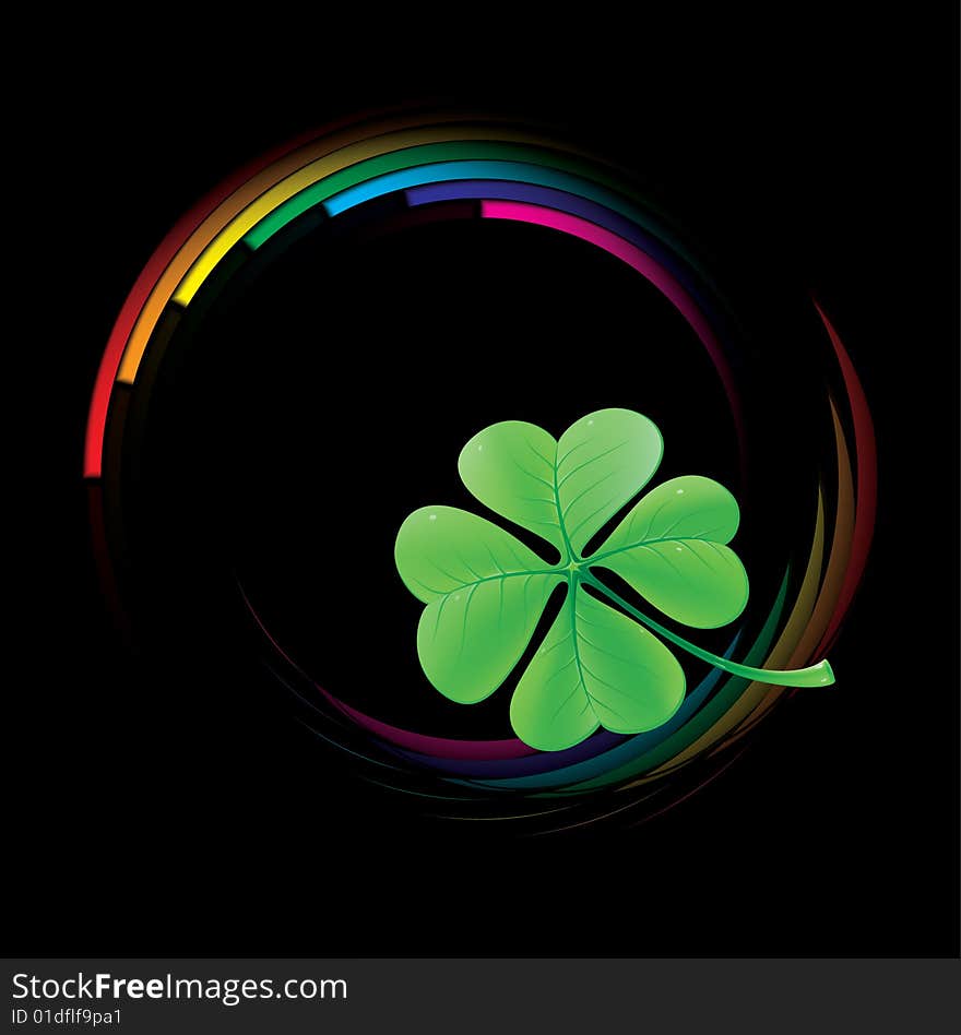 Dutch clover..Vector decorative illustration for graphic design.