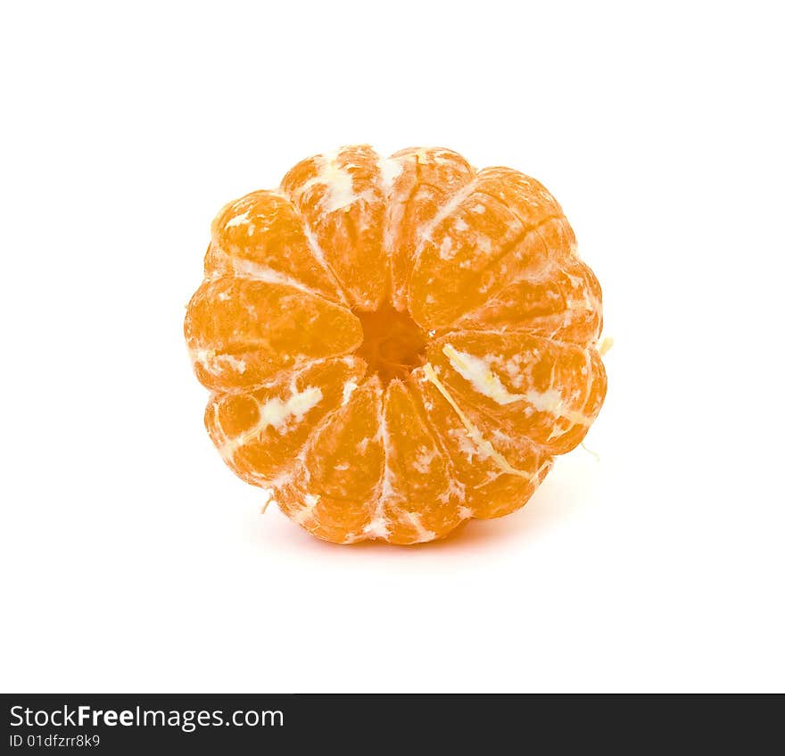 Sweet ripe tangerine on white background. Sweet ripe tangerine on white background