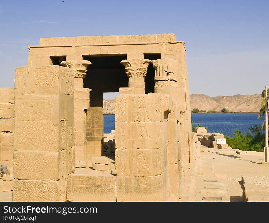 Little temple on Philae Island. Egypt series. Little temple on Philae Island. Egypt series