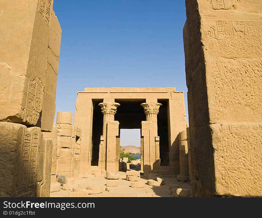 Little temple on Philae Island. Egypt series. Little temple on Philae Island. Egypt series