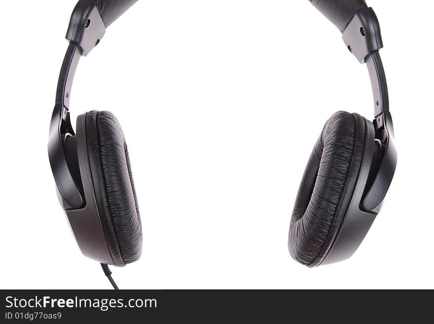 black headphones