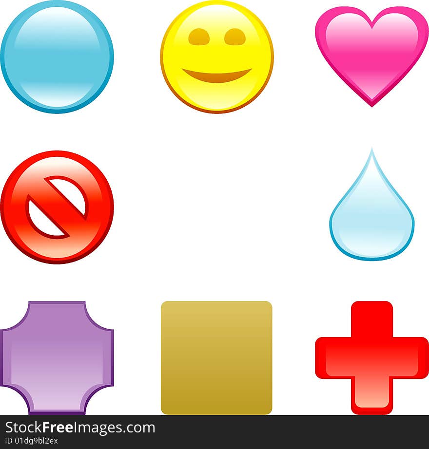 Glass color icons