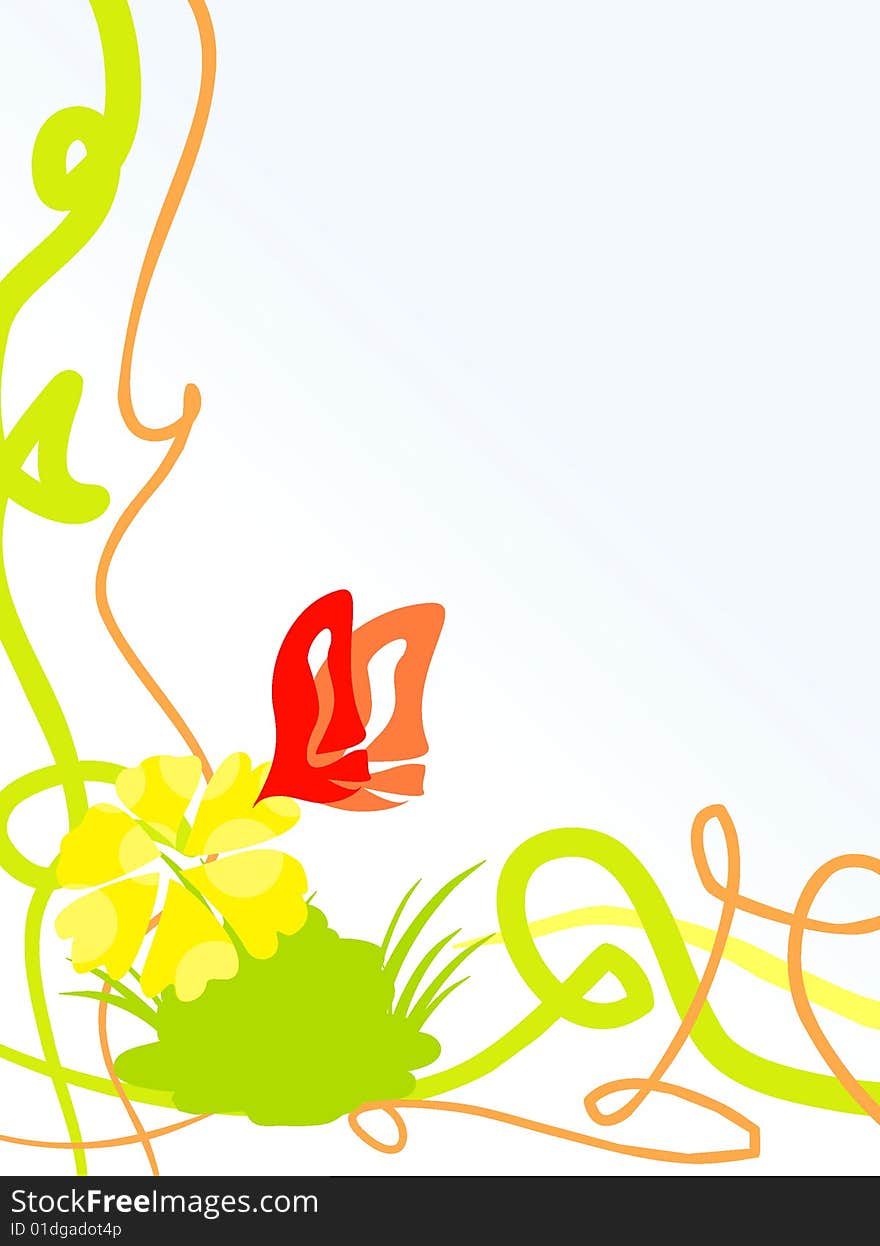 Abstract butterfly background for your design