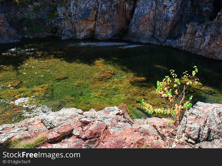 Vanchin river.Russia. Far-East. Canyon. Vanchin river.Russia. Far-East. Canyon.