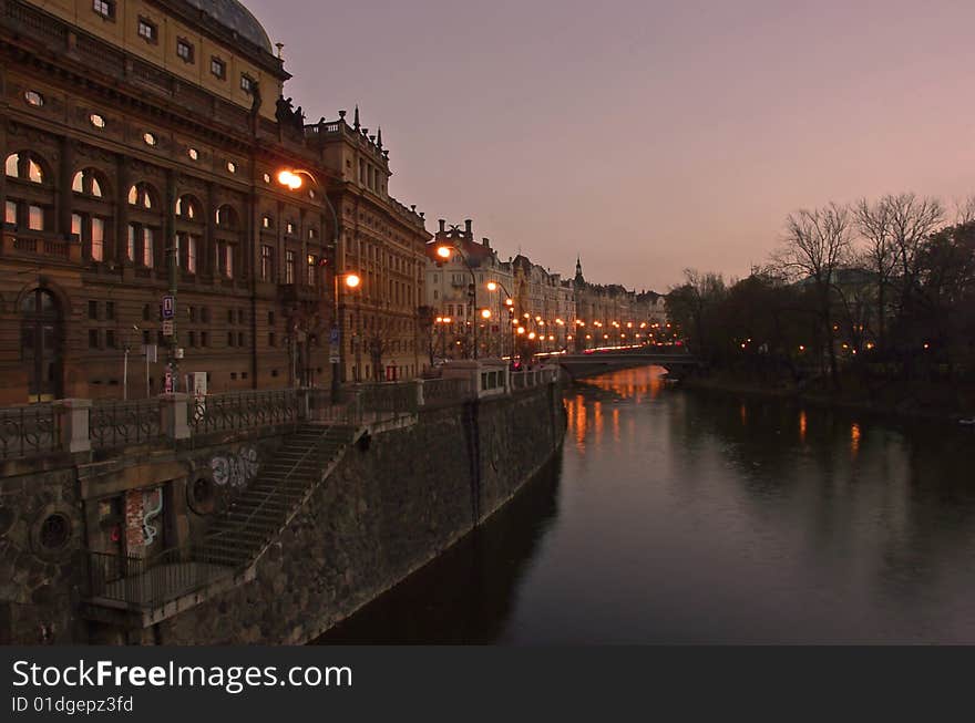 Prague by night, Czech Republic. Prague by night, Czech Republic