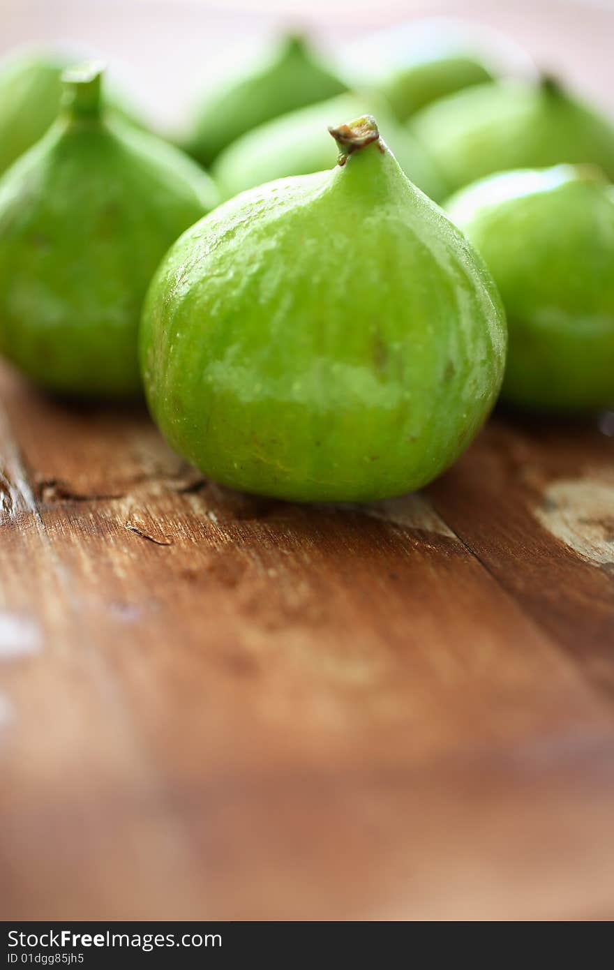 Fresh figs fruit on table