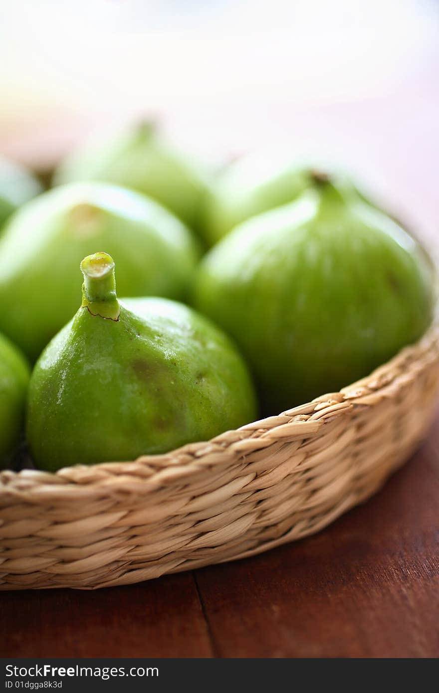 Fresh figs fruit on table