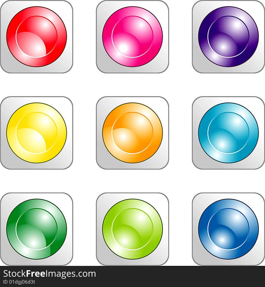 Set of Color buttons for your desifn