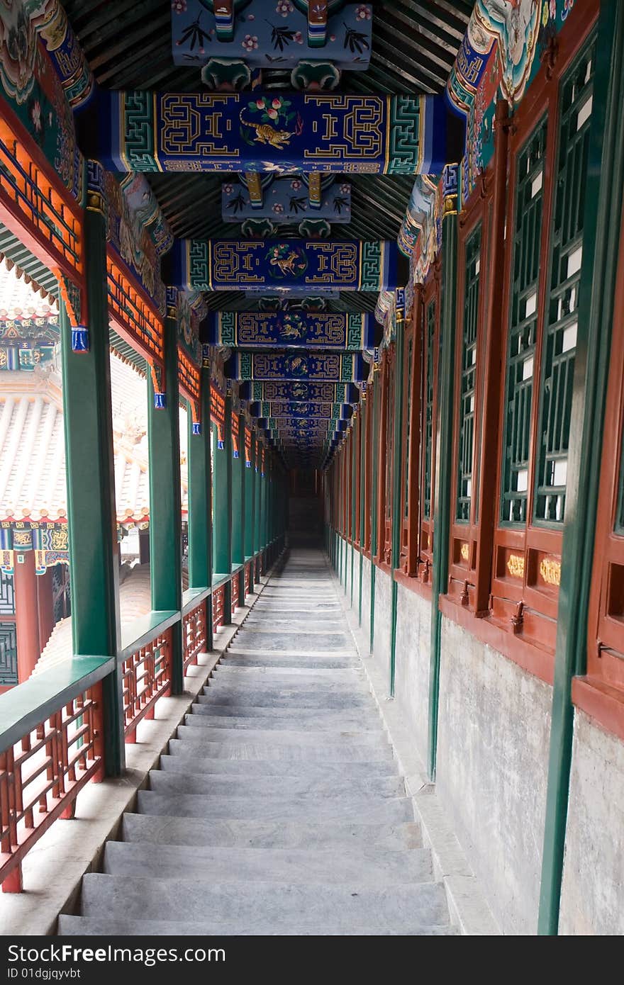 The Long Corridor in Peking.