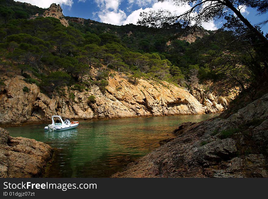 Beautiful sea shore in spain