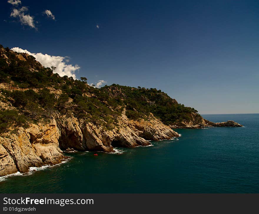 Beautiful sea shore in spain