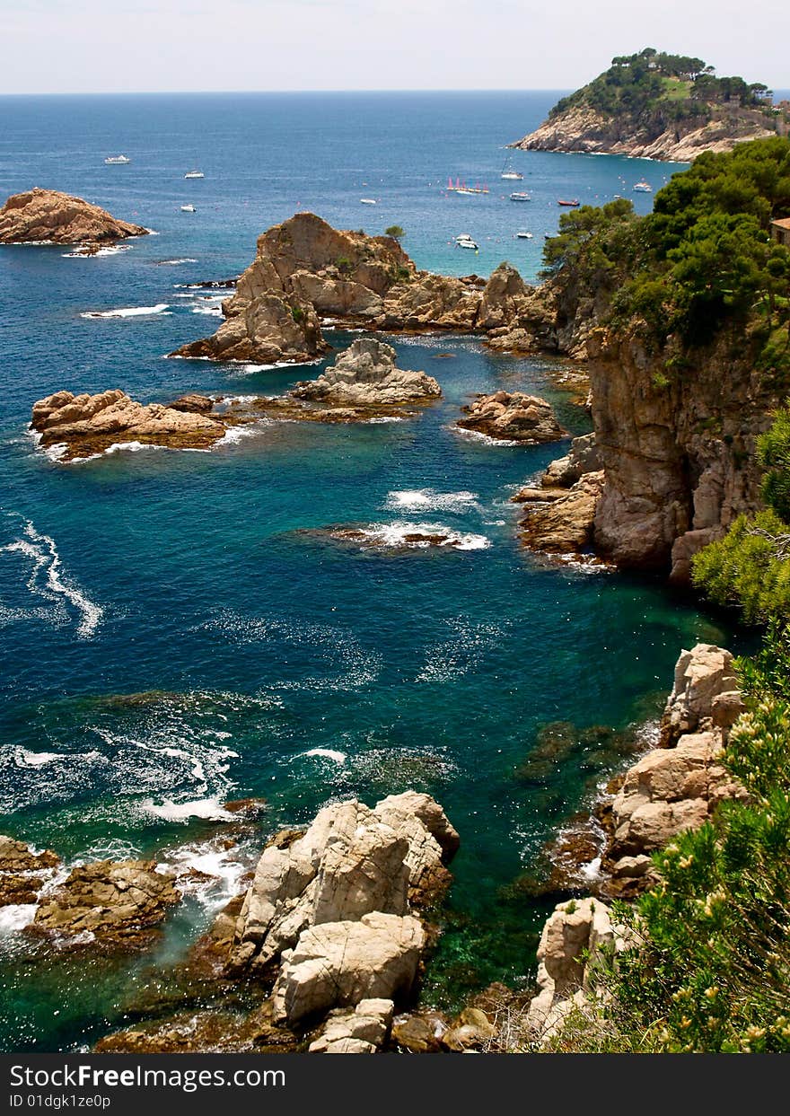 Beautiful sea shore in spain