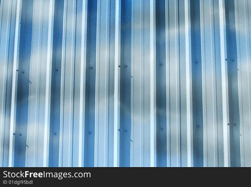 Corrugated metal wall background