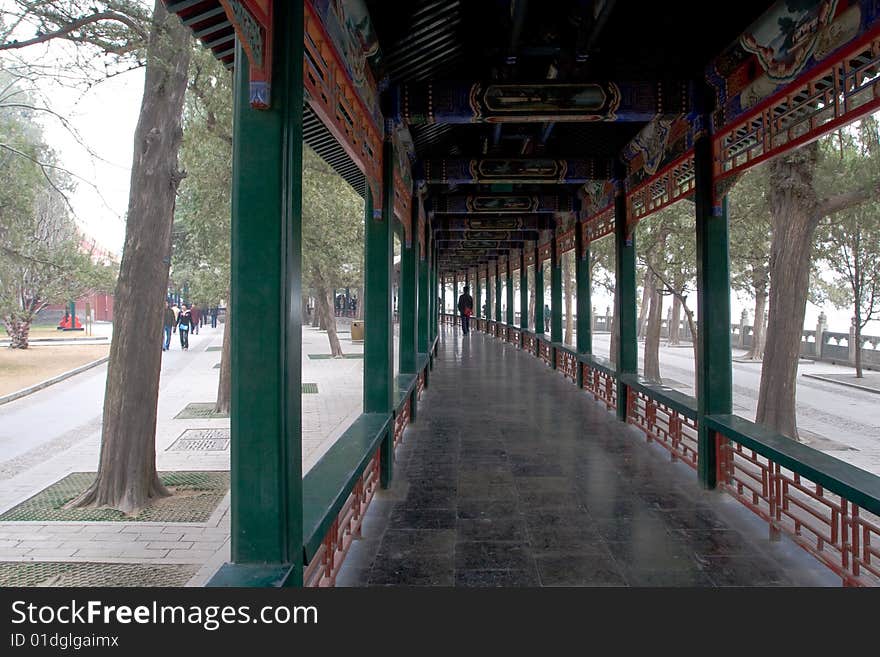 The Long Corridor in Peking.