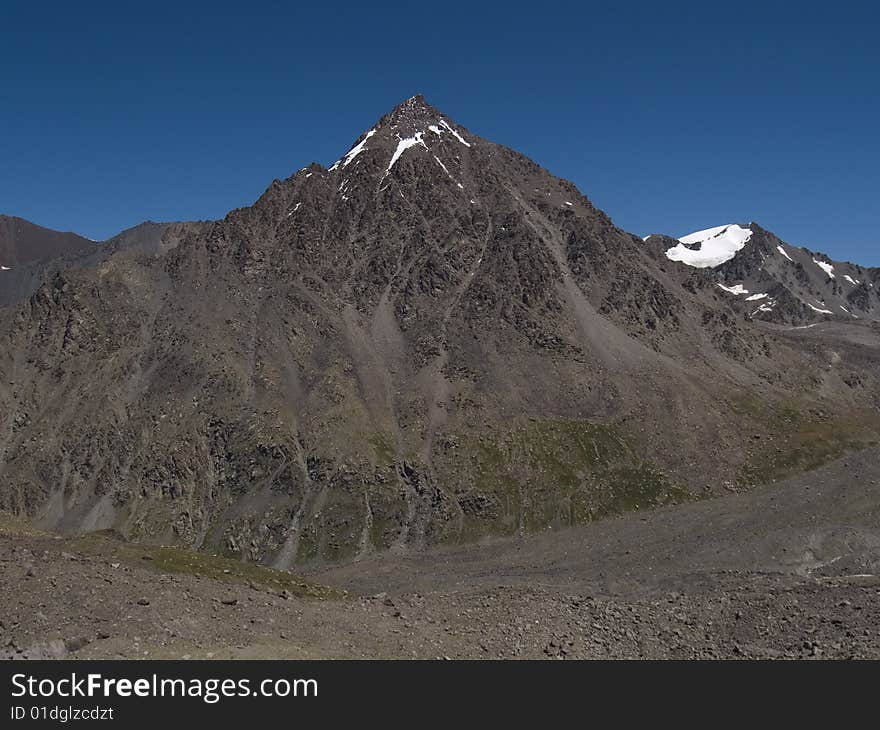 Peak in Tien Shan Mountains. Peak in Tien Shan Mountains