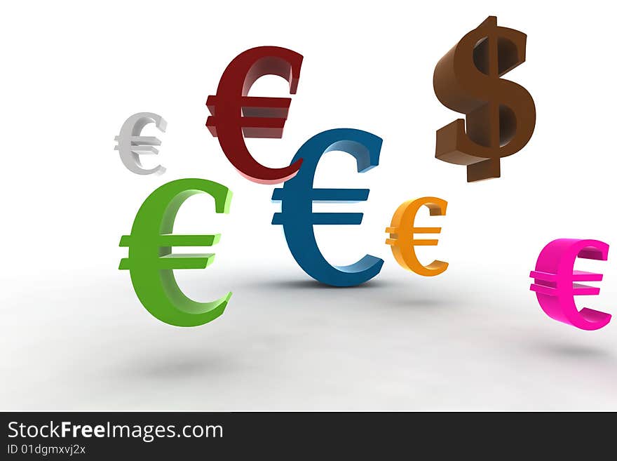 Euro/dollar Symbols