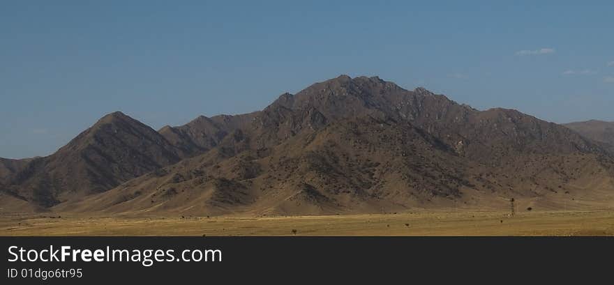 Mountains in the desert, sky