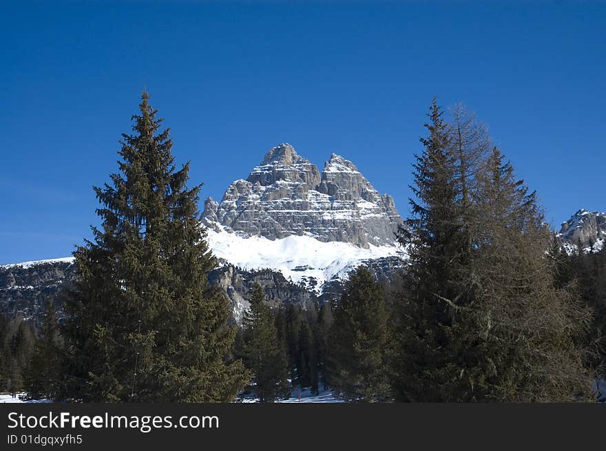 A view of mountain in northern italy