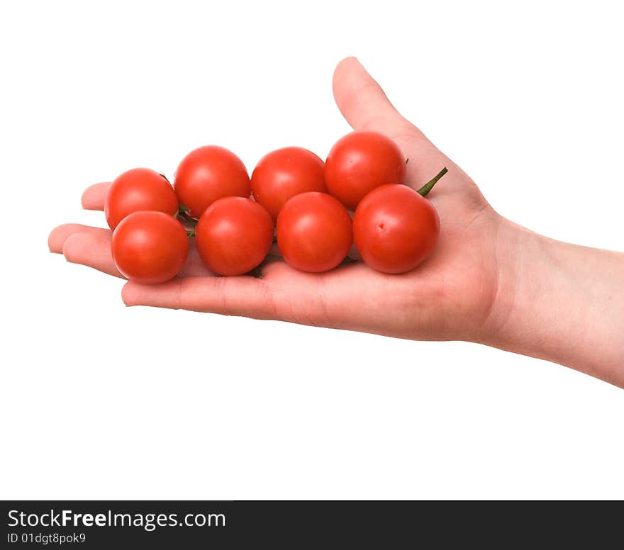 Hand With Cherry Tomatoes